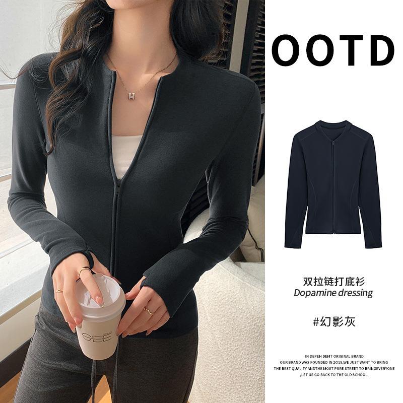 Cappotto Corto da Donna S Slim Fit Girocollo Manica Lunga con Zip Caldo Autunno Inverno