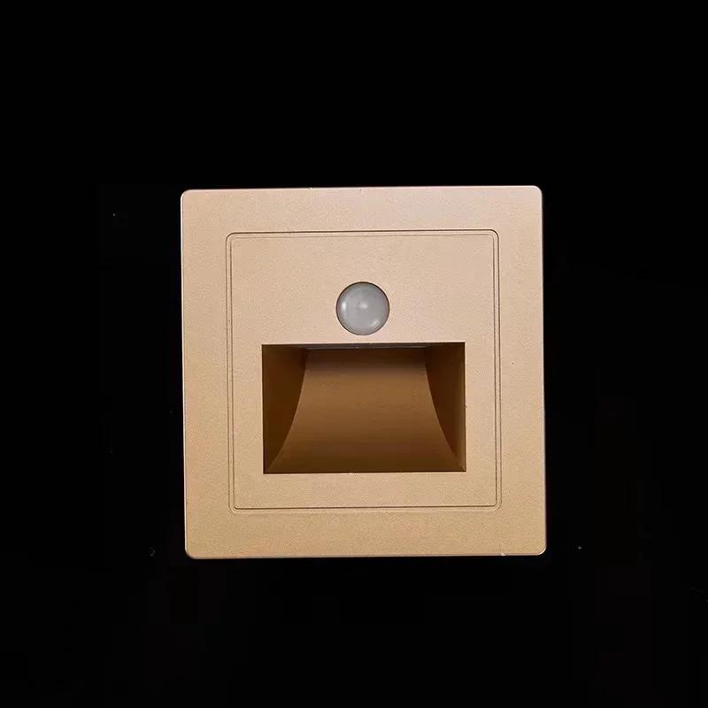 Led Stair Light PIR Motion Detector Sensor Infrared Human Induction Lamp Ressed Steps Ladder Staircase Bedroom Night Light