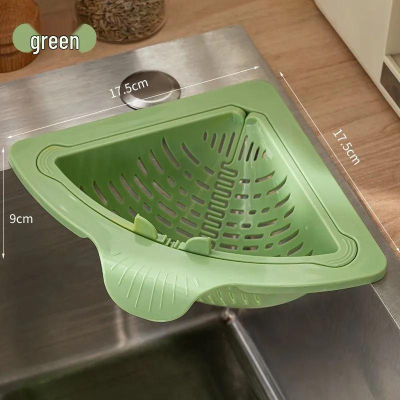 

Magnetic Triangular Sink Drain Basket for Residue Filtration and Vegetable Storage