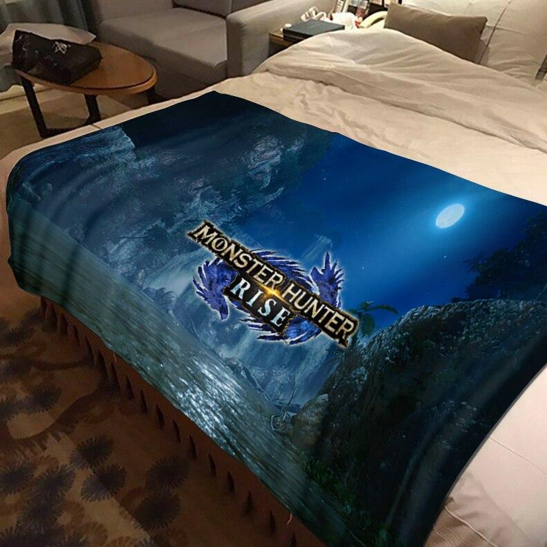 Monster Hunter Game Throw Blanket Bedspread Bed Plaid Rug Bed Covers Sofa Blanket Plaid Blanket Thermal Children'S Blankets