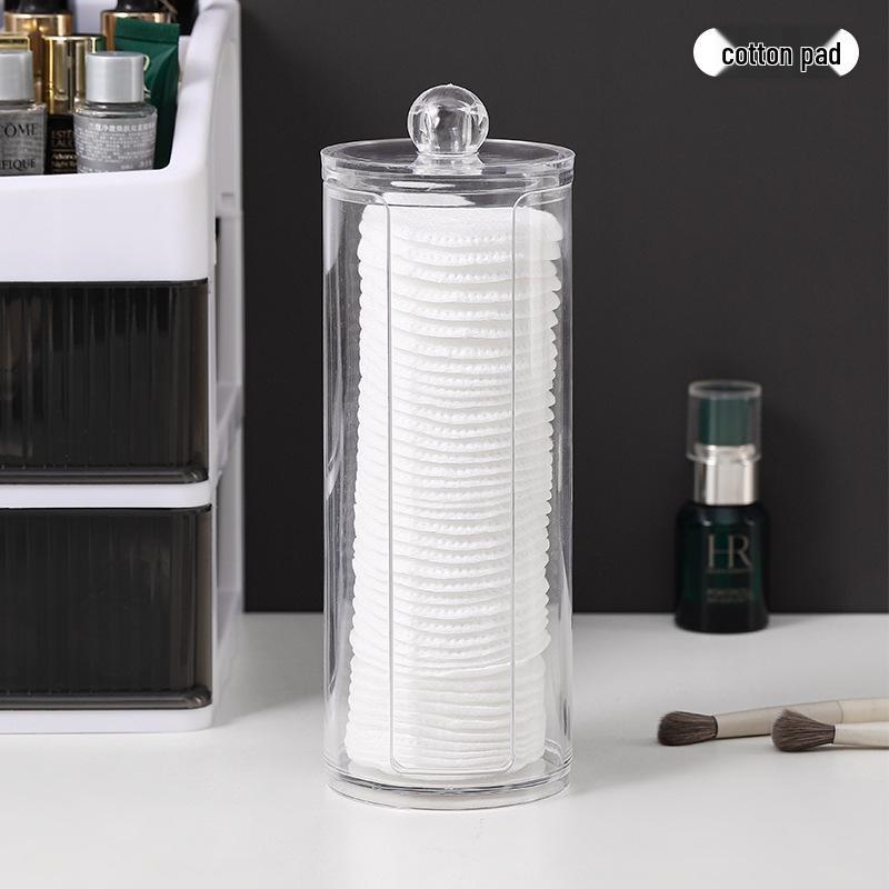 Dual-Layer Transparent Cotton Swab & Toothpick Storage Box