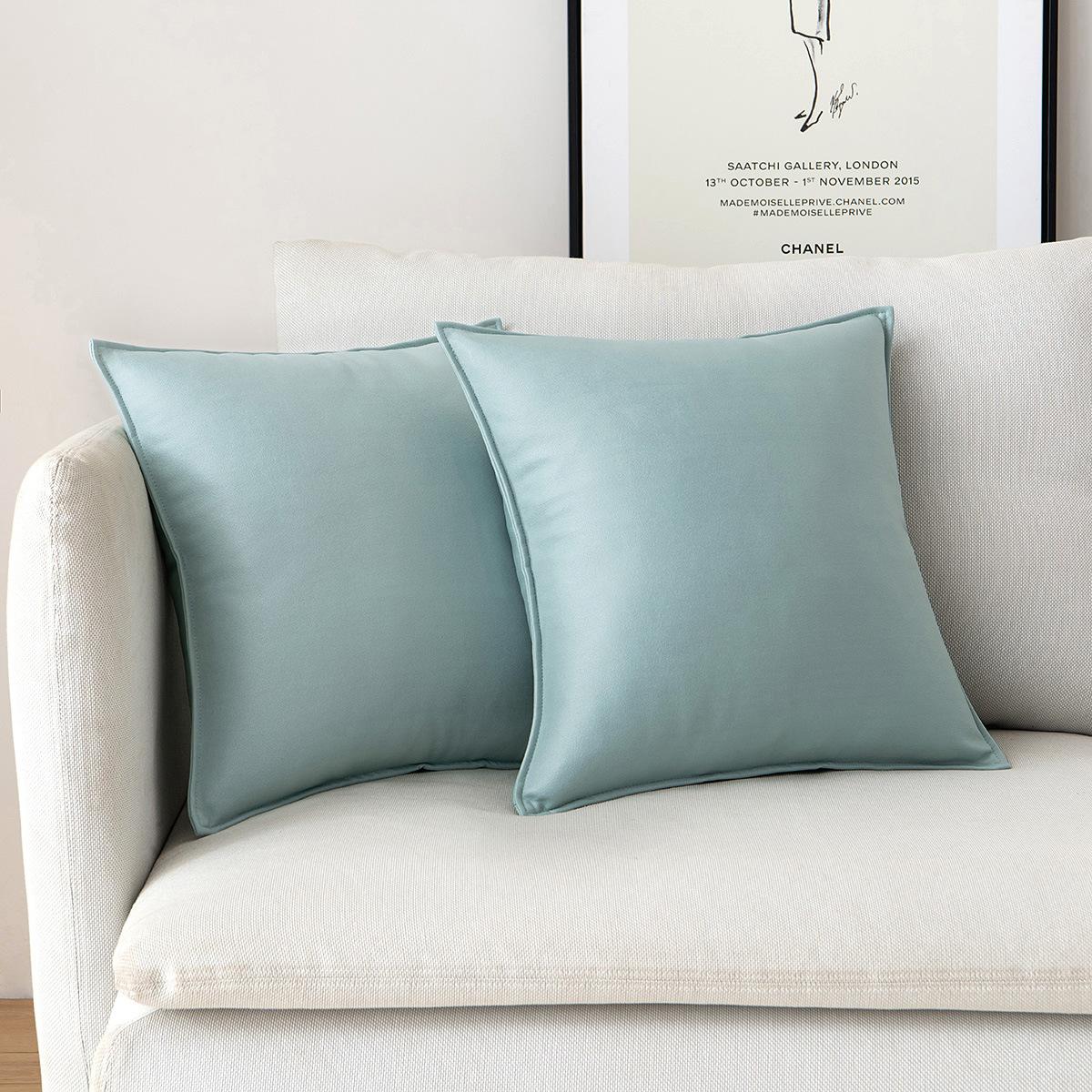 

Solid Color Pu Leather Ins Plain Matte Waterproof Technology Cloth Leather Cushion Pillow Backrest Pillow Case 45 * 45cm without core