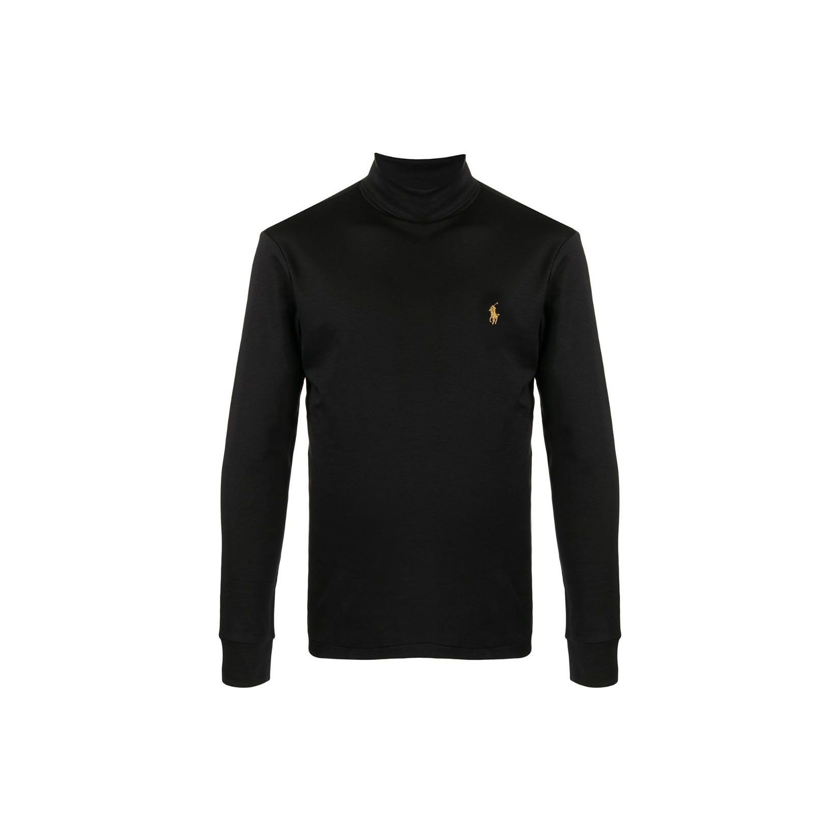 

Polo Ralph Lauren Однотонный пуловер с высоким воротом Мужской свитер Черный 710853205001POLO M