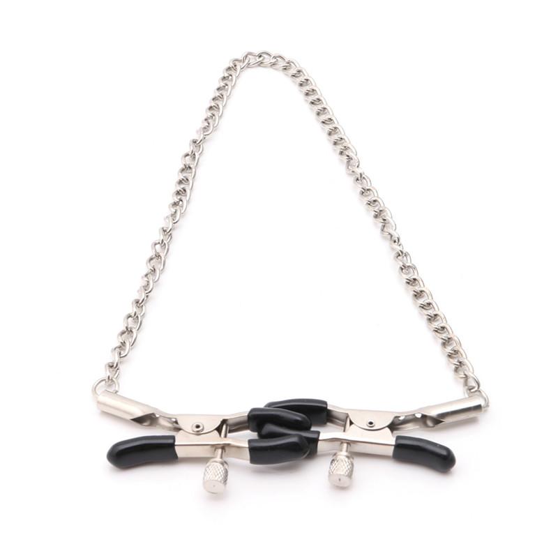 1 Pair 30cm Chains Metal Nipple Clamps Sex Toys Nipples Clips Adult Games For Couples Flirt Toys Nipple Clips For
