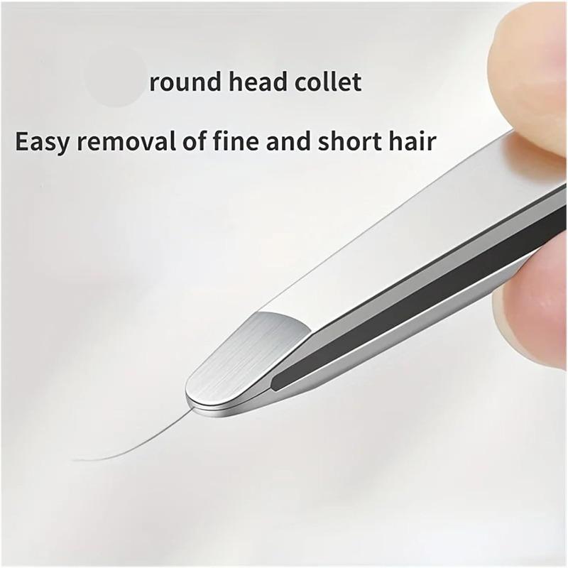 Professional Beauty Tool for Facial Hair Manicure Tool Flat Opening Ouriner Eyebrow Tweezers Stainless Steel Eyebrow Forceps