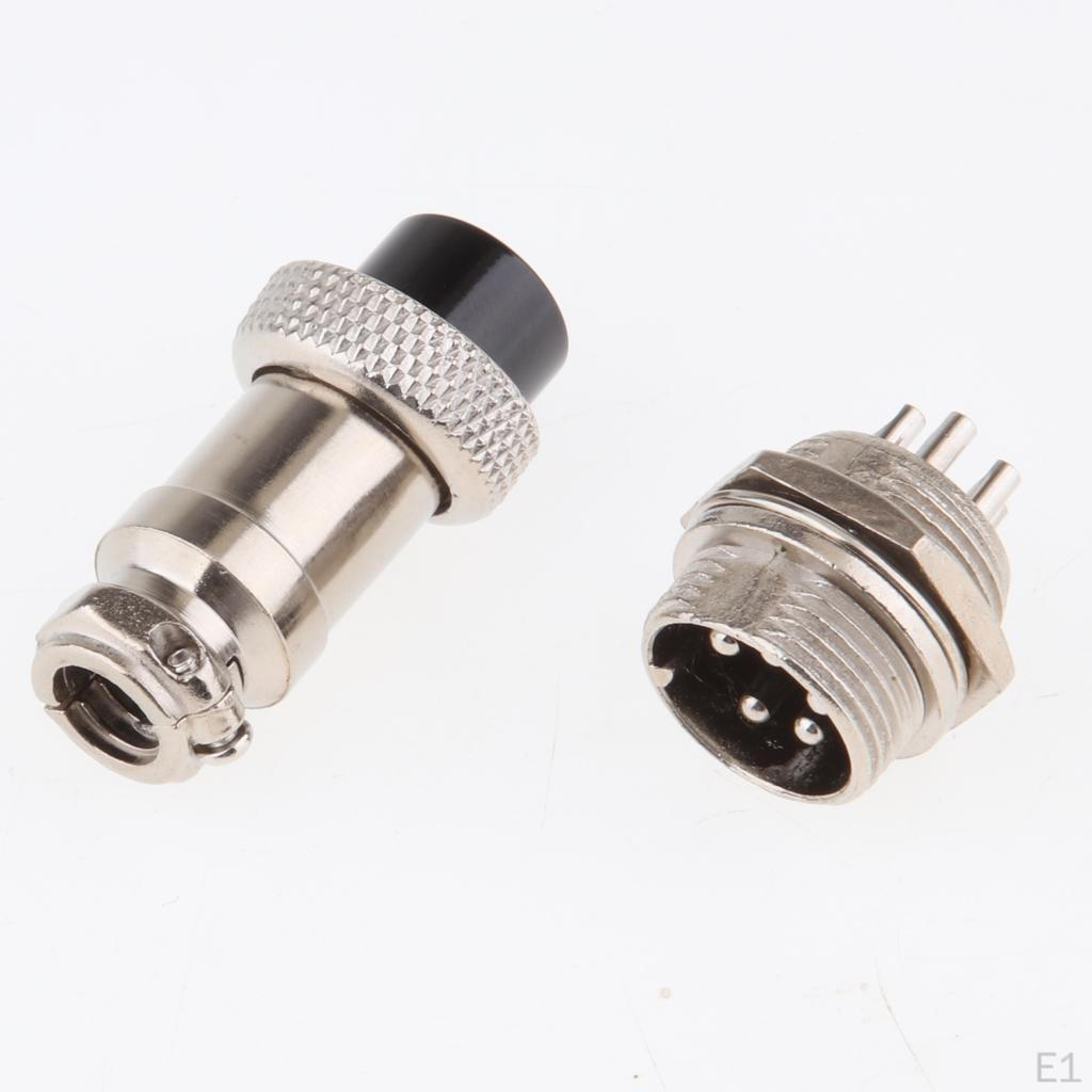 Pair GX16 5 Pin Aviation Cable Waterproof Connector