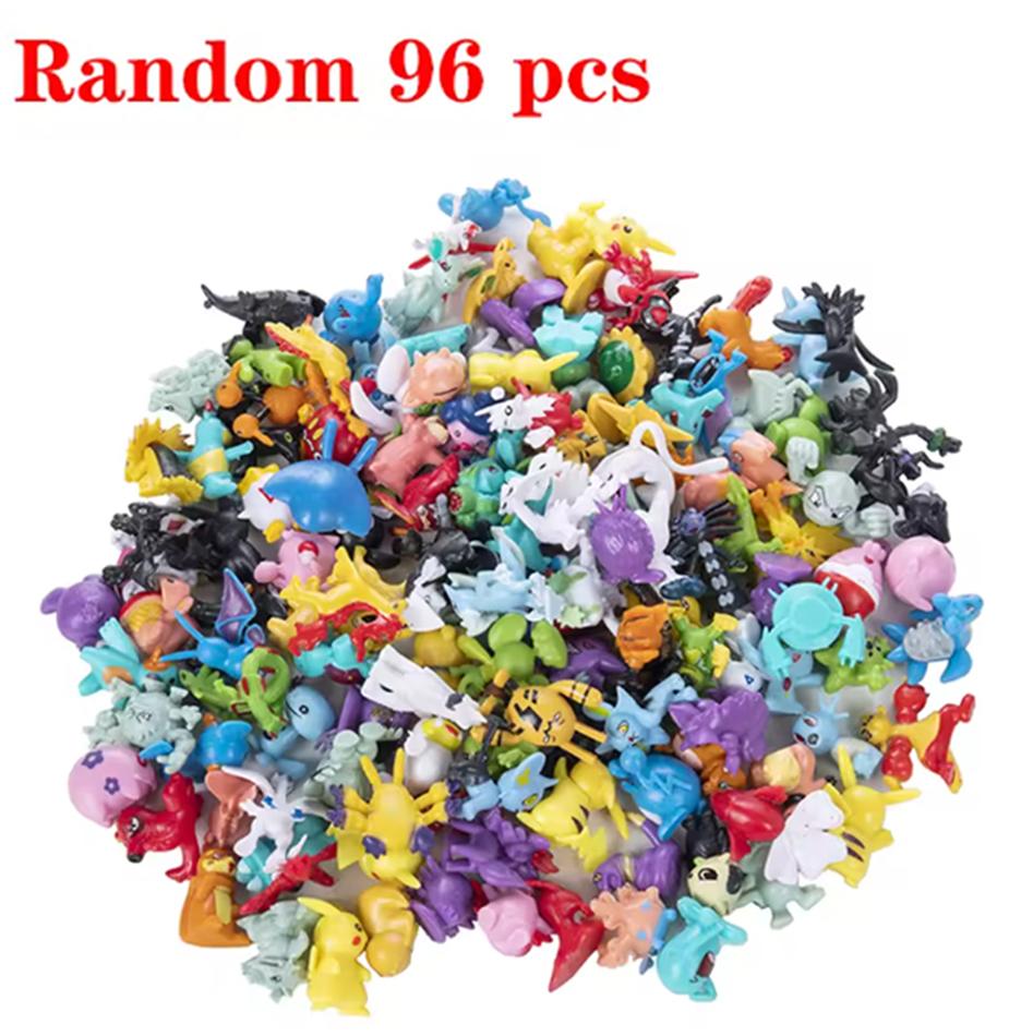 24-144pcs Anime Pokemon Pikachu Figure Action Toys 2-3cm Mini Not Repeating Figures PVC Model Kawaii Birthday Christmas Gifts