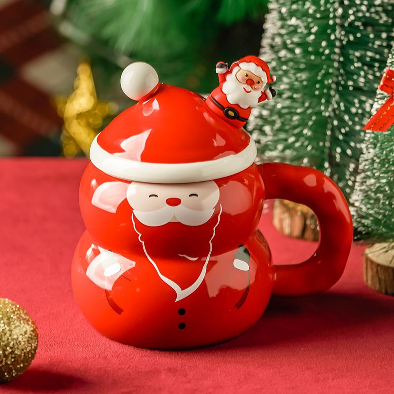 Christmas Gift Mug High End Sense Christmas Cup Ceramics Gift for Girls' Companions and Small Gifts for Employees and Customers