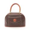 Used Macadam Handbag PVC Coated Canvas Leather Brown Used Women