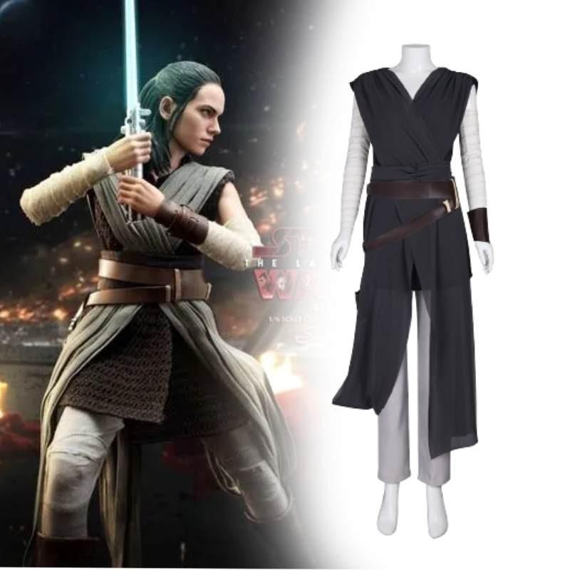 Rey Cosplay Costume Force Awakens Jedi Warrior Outfit Xs-3xl A117356