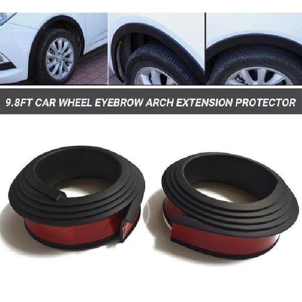 2x Fender Flares Car Wheel Eyebrow Arch Extension Protector Moulding Trim Strip