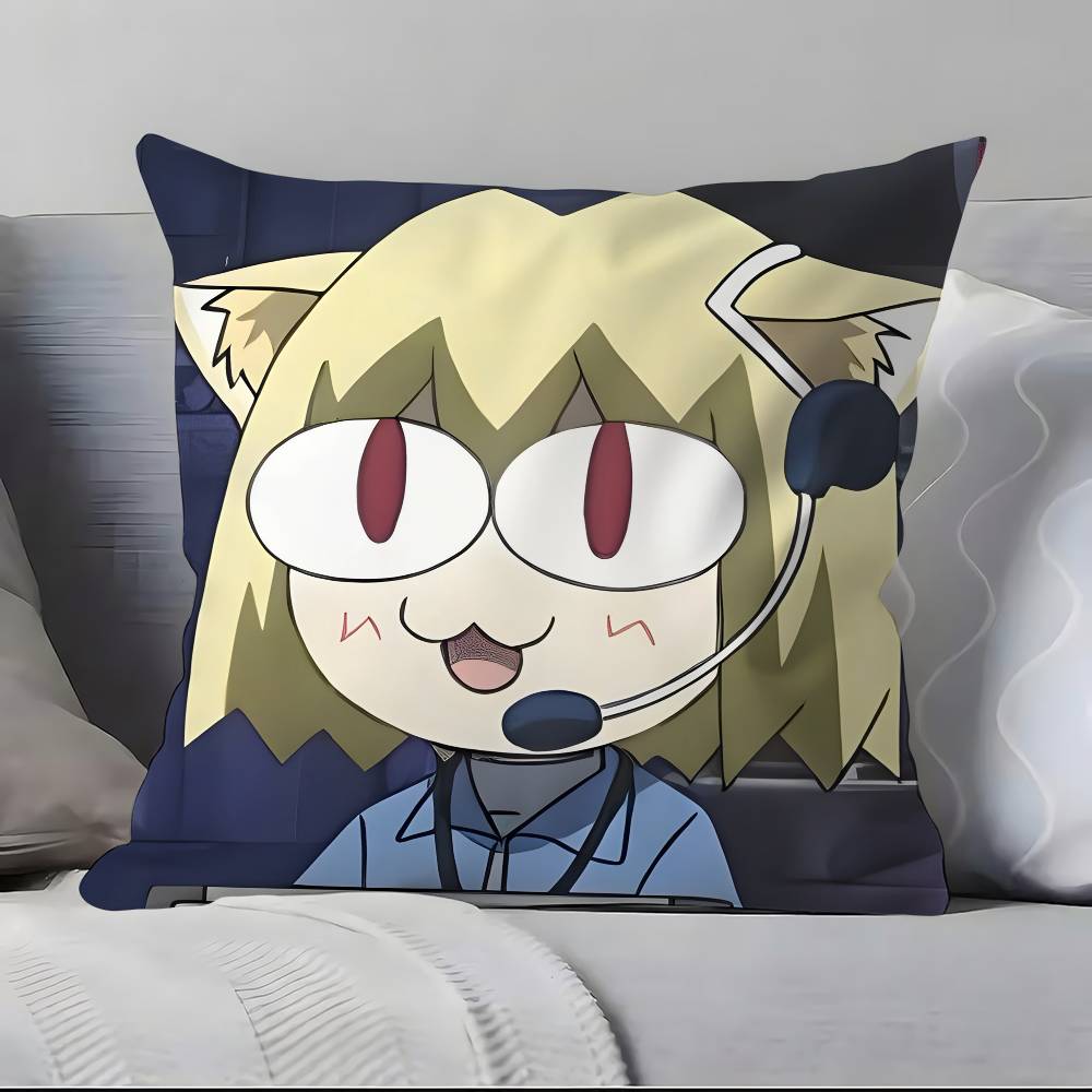 Neco Arc F-F-Lustig M-Meme K-Kawaii Kissenbezug Kissenbezug Weich Hautfreundlich & Bequem Mit einem Verdeckten Reißverschluss