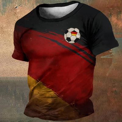 2024 Vintage T Shirt For Men Retro German Flag Graphic 3D Printed T Shirts Short Sleeve Tees O-Neck Oversized Male Clothing Tops