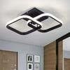 LED Ceiling Light Fixture 4500K Modern Black Square Close to Ceiling Lamp for Bathroom Bedroom Kitchen Balcony Stair Hallway Lighting