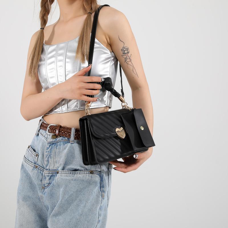 Textured women's bag hand commuting simple new 2025 messenger bag small square bag fashion casual personality popular shoulder bag