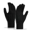 Men Women Plus Velvet Soft Touch Screen Mittens Thick Warm Arm Warmers Knitted Gloves