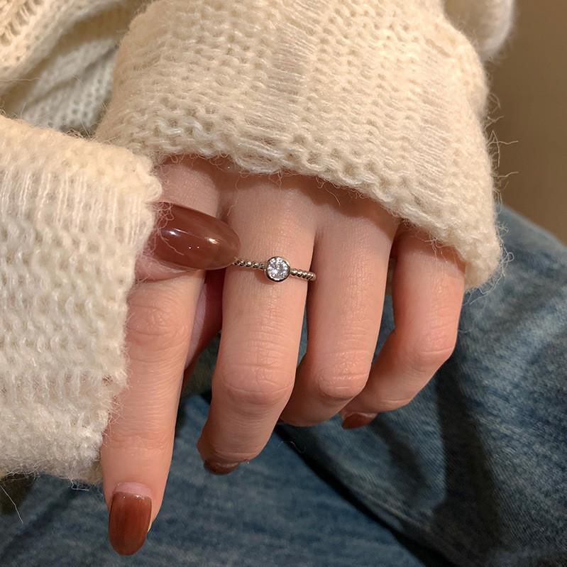 Trendy Adjustable Zirconia Cross Ring for Women – Simple, Stylish Index Finger Accessory Open Adjustable