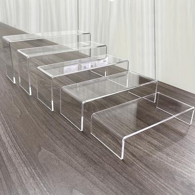Set 5 buc suport de afișare acrilic transparent în formă de U | acrilic | mic, de birou, pentru retail | afișare, depozitare | masă mini de afișare