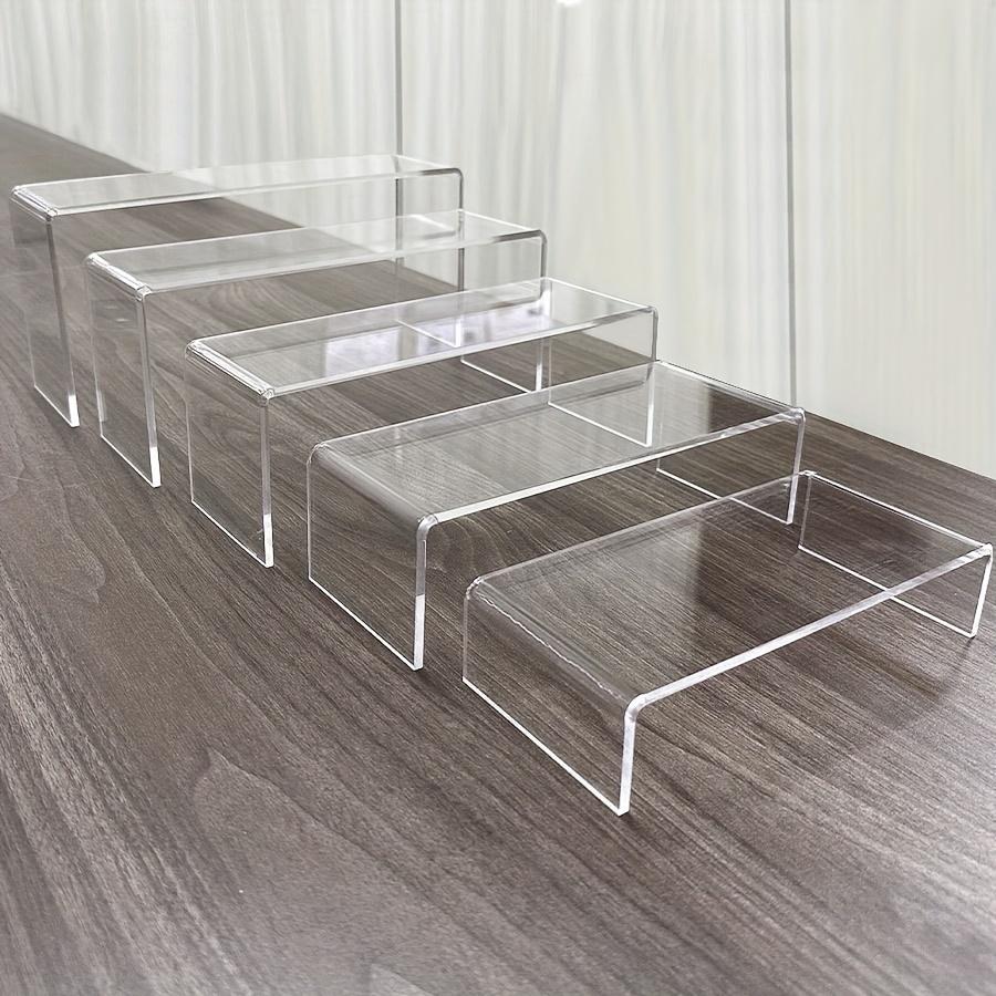5er Set U-förmiger transparenter Acryl-Aufsteller | Acryl | klein, Tischaufsteller, Einzelhandel | Aufsteller, Aufbewahrung | Mini-Präsentationstisch