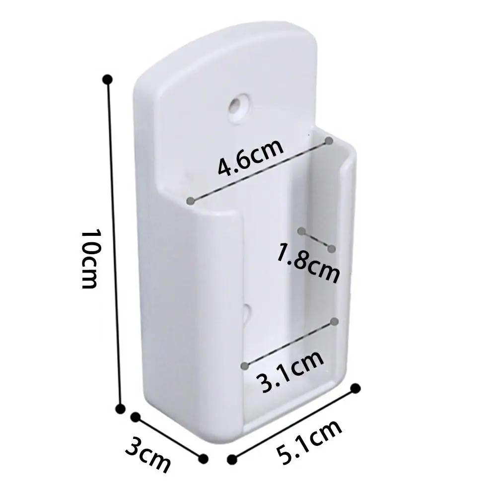 Universal White Air Conditioner Remote Control Mobile Phone Plug Holder Wall-Mounted Storage Box For Air Conditioner TV