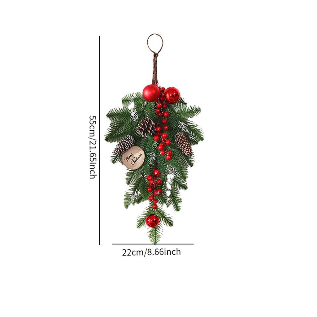 Christmas Upside Down Tree Christmas Decoration Home Decor Artificial Wreath for Home Office Fireplace Wall Indoor Outdoor