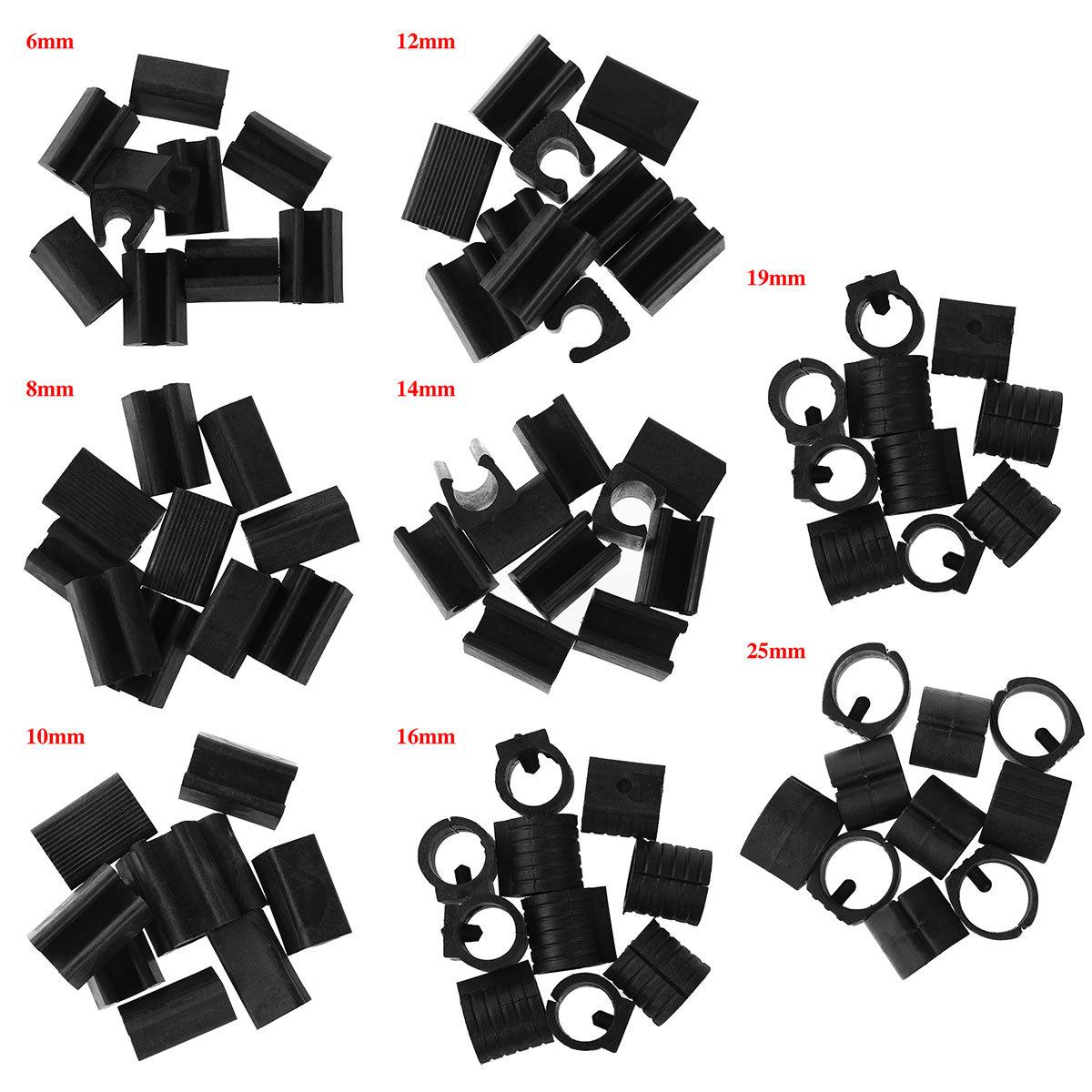 10 pezzi tipo U antiscivolo sedia da ufficio piedi tubo avvolgente pastiglie sgabello apertura piede fodere per cuscini fascette per tubi in acciaio protezioni per pavimenti 8mm nero