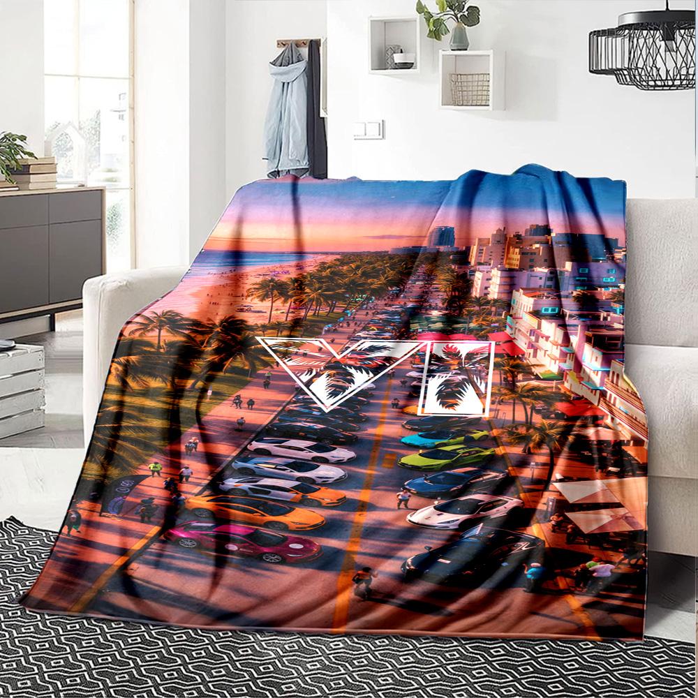 Gta Blanket Comfortable Perfect for Chair Livingroom Picnics for All Seasons Warmthful Decor Birthday Christmas Gift Blanket