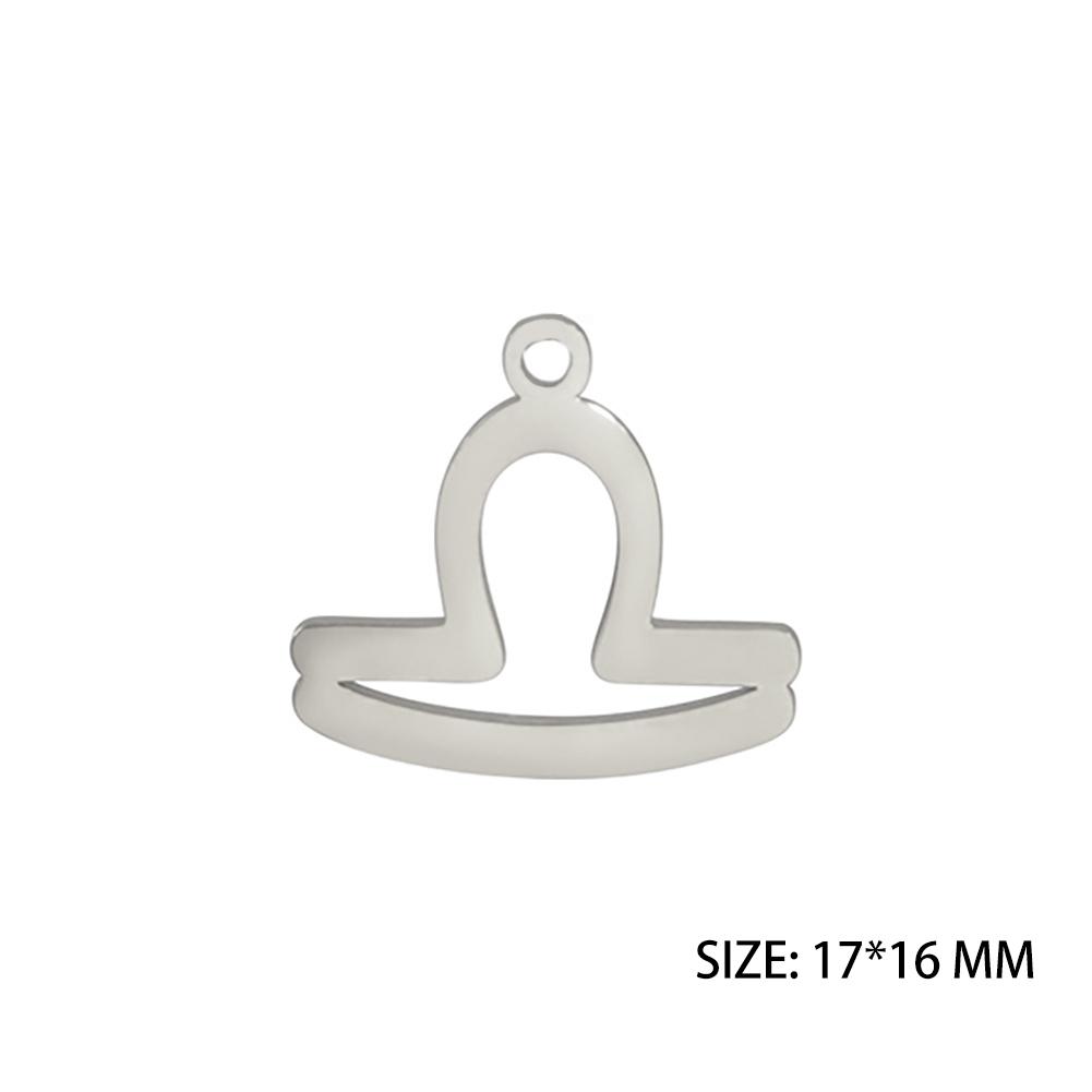 12pcs/lot Stainless Steel Zodiac Charms Horoscope Astrological Sign DIY Pendant for Necklace Bracelet Jewelry Making