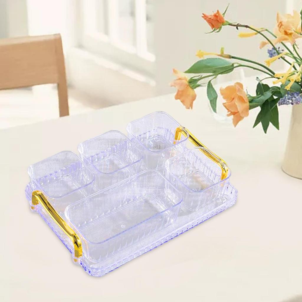 Condiment Tray Serving Bowls Party Appetizer Dessert Dividing Plate Divided Dishes