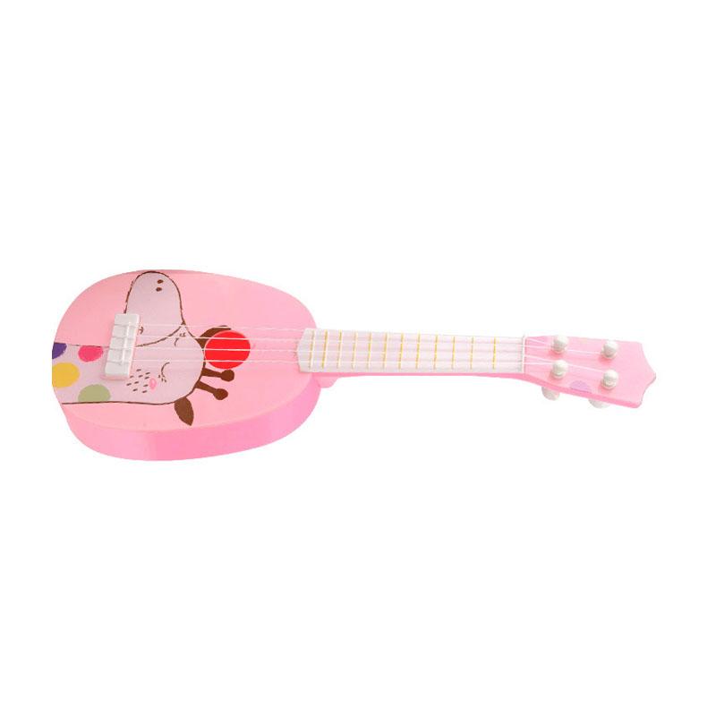 

Детская игрушка укулеле пластиковая мини 4 струны ранние образовательные инструменты музыкальный подарок 35 см 8042A розовый