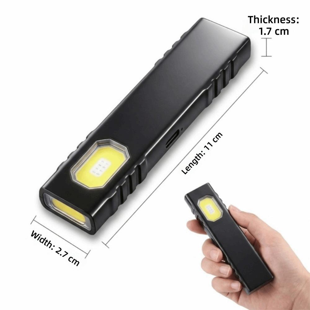 Mini COB Flashlight Pen Clip Design Work Light Portable Flat Light  Outdoor Lighting