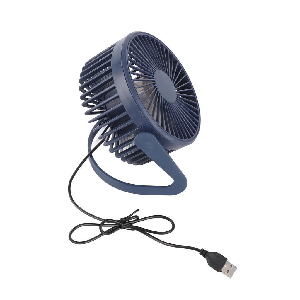Desk Fan 360 Degree Rotation Low Noise Brushless Motor USB Powered Portable Small Table Fan for Home Desktop   Travel