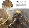 Brown Marble Shower Curtain, Modern Abstract Fabric Shower Curtain for Bathroom, Luxury Art Decor Brown Gold Ink Texture Waterco
