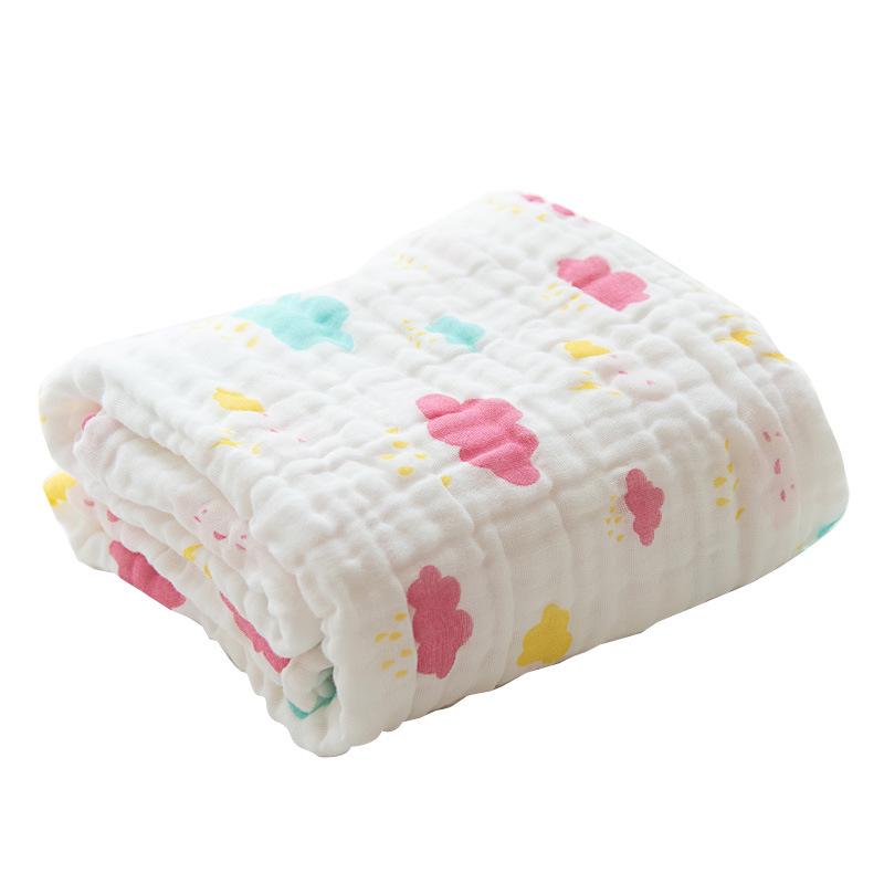 Ultra-Soft Baby Bath Towel - Pure Cotton Gauze, Absorbent, Six Layer for Newborns & Children