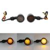 2Pcs Motorcycle Turn Signal Lamp Brake Light Vintage Grille Modification AccessoryBlack