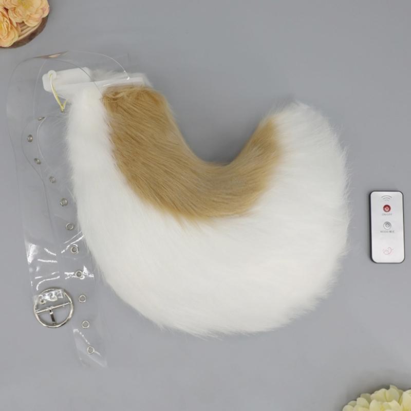 Opaska do włosów na baterie Elektryczne uszy zwierząt Opaska do włosów Kostium do odgrywania ról opaska do włosów Zdalne sterowanie Pluszowy ogon Rekwizyty sceniczne