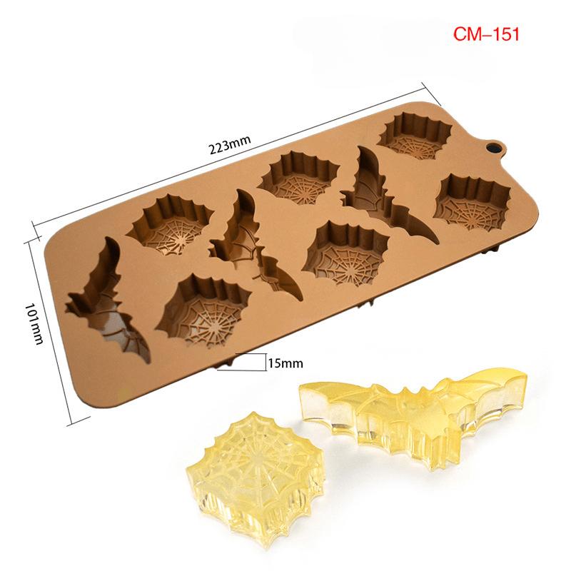 Halloween Pumpkin Wine Bottle Wine Core Chocolate Mold Fruit Candy Dessert Mold Vampire Teeth Silicone Mold