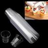 Reusable Transprent Plastic Disposable Dessert Cups Round Pudding Boxes Cupcake Muffin Cup Mould Kitchen Drinks Tools 50/90ml