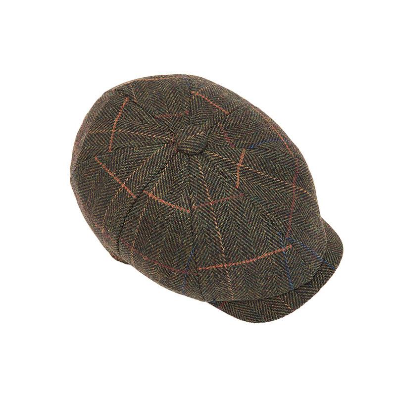 Vintage Octagonal Cap Autumn Winter Men's Warm Wool Beret Cap Painter's Cap Newsboy Cap