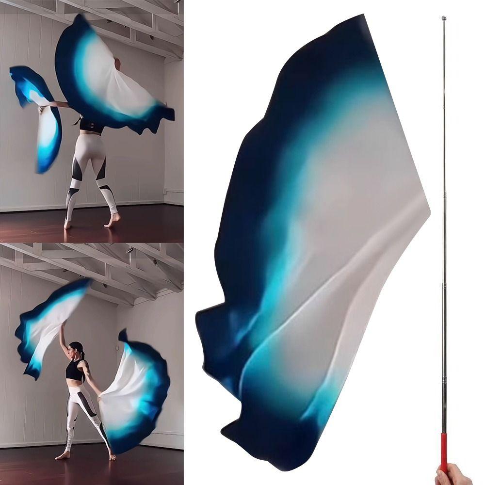 Multicolor Belly Dance Accessories Props Scalable Rods Colorful Scarves Flag  Dance Performance