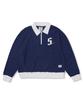 STIGMA Infamous Club Insideout Oversized Collar T-Shirts Navy