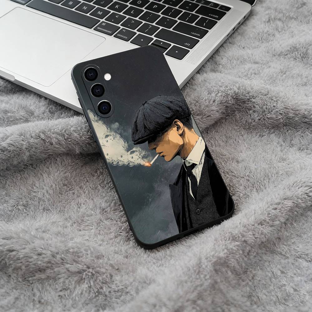 P-Peaky-B- Blinders-movie Black Soft Silicone Phone Case for Samsung Galaxy A73, A71, A72, A70, A53, A52, A51