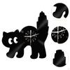 Wall Clock Decoration Cat Shape Ideal Gift Practical Convenient Home Decor Hanging for Living