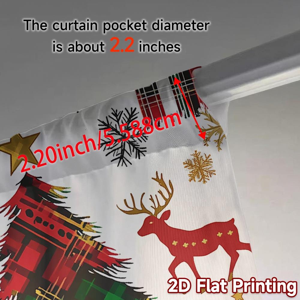 2pcs,Curtains Buffalo Plaid Christmas Trees Popular Creative Curtains Versatile Fabric Curtains Thermal Insulation, and Room