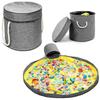 Cesta para Juguetes Dixi Gris Con Alfombrilla para Bloques Juguetes