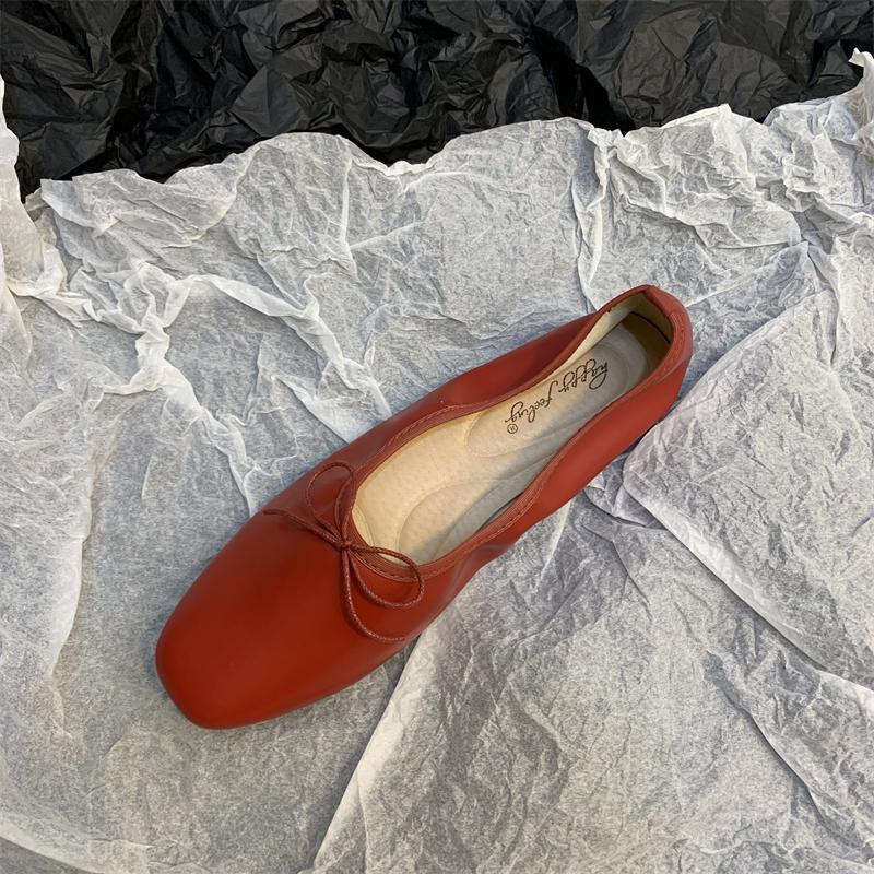 Fashion Bailamos 2025 Spring Flats Ballerina Shoes Women Fashion Brand Square Toe Flat Ballet Shoe Female Casual Slip On Loafers Zapato