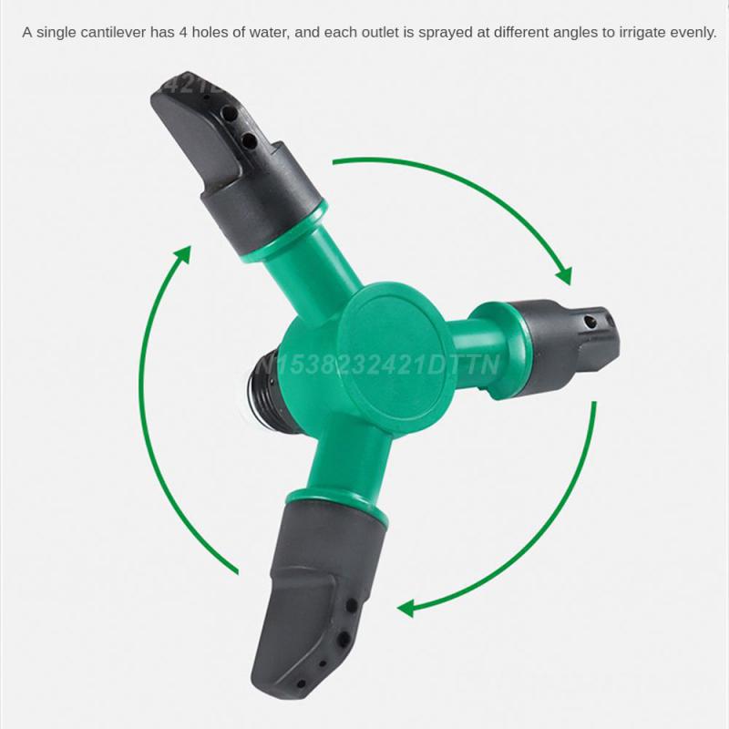 1~5 Pezzi Irrigatori a Spruzzo per Prato Stabile ABS Tre Punte Irrigatore da Giardino Ugello a Tre Punte
