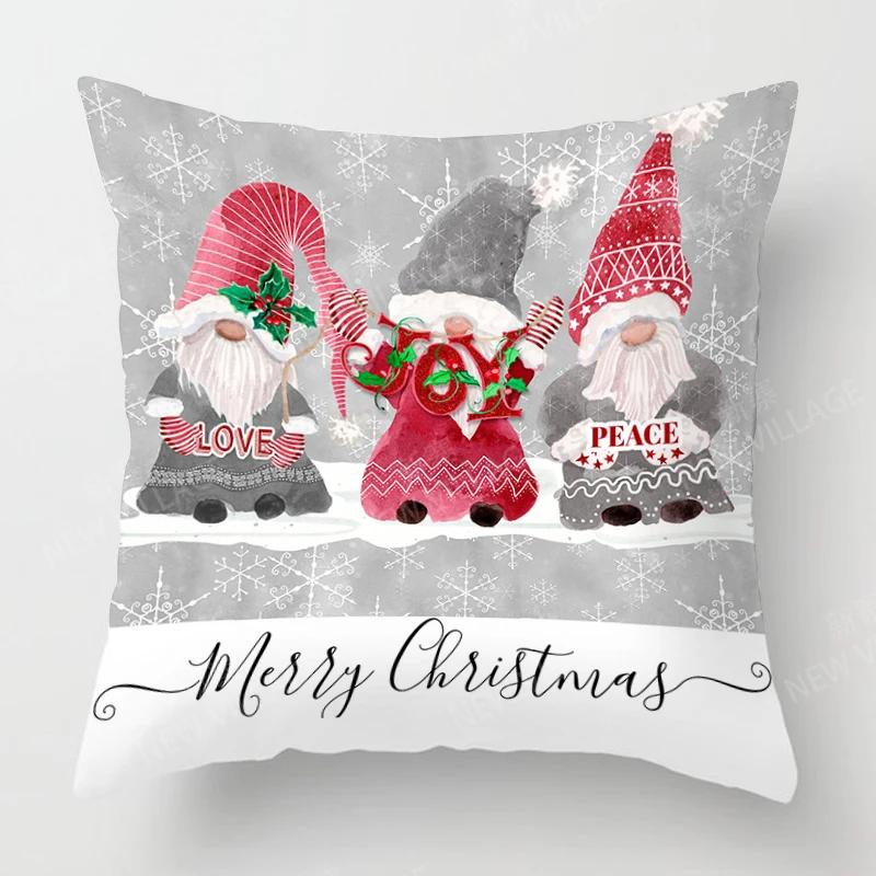 Christmas Series Pillowcases Sofas Cushion Covers  Home Decor Can Be Customized for Holiday Celebrations 40x40 50x50 60x60 35x35