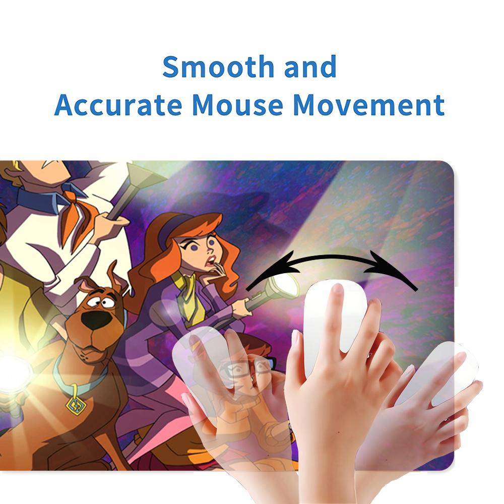Scoobydoo Mystery Night Large Gaming Mouse Pad Nonslip Rubber Base Waterproof Desk Mat For Office Pc Laptop