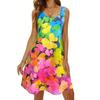 Women's Sleeveless Floral Print Dress Summer Beach Vacations Casual Outing Casual Comfortable Loose Plus Size Mini Dress